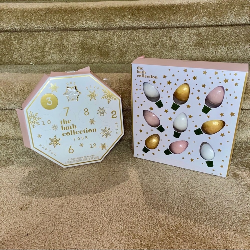 The Bath Collection Christmas Advent Calendar scented bath bombs Fizzies Xmas